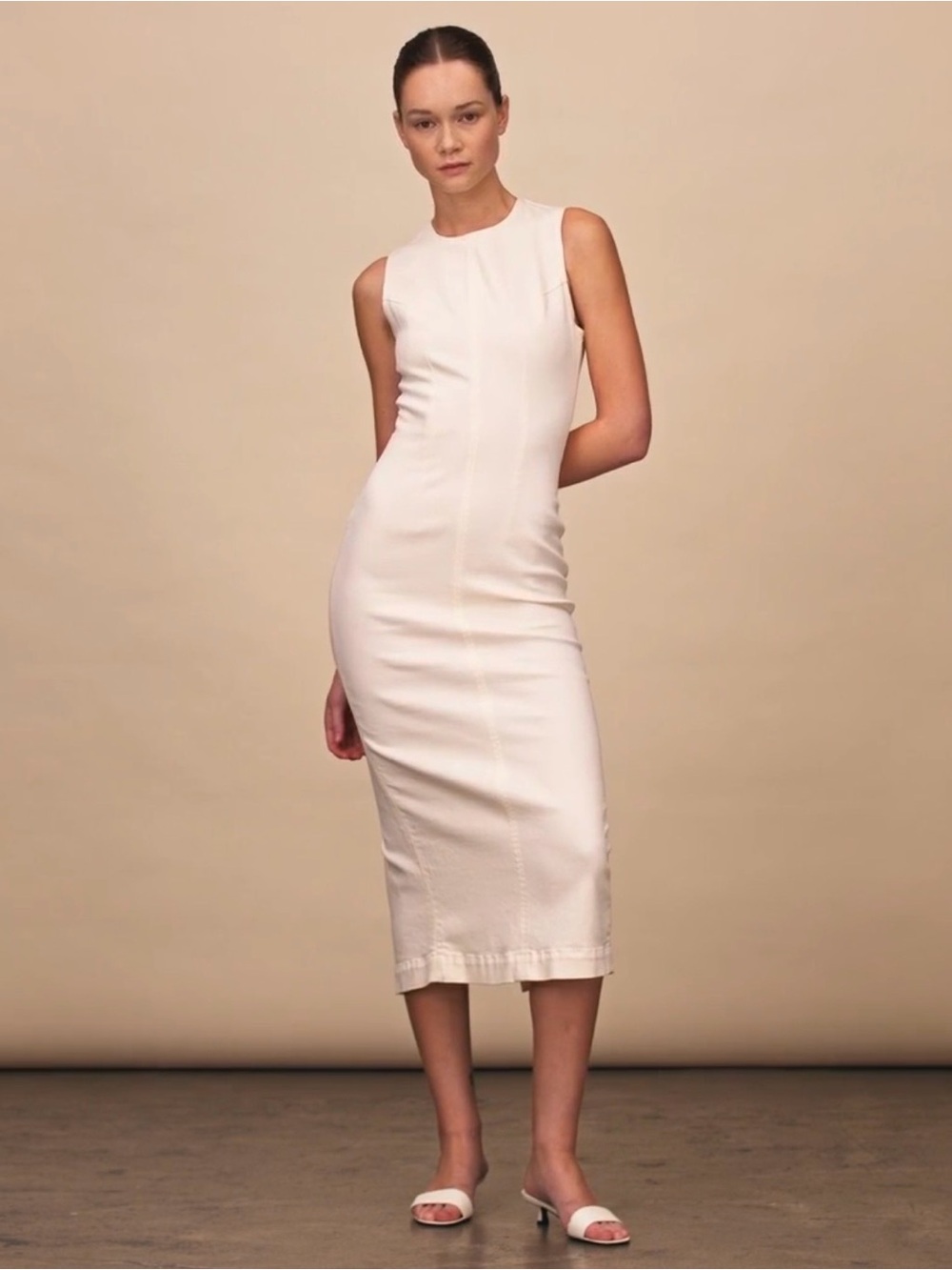 DL1961 Sleeveless Midi Dress  denim stretchy